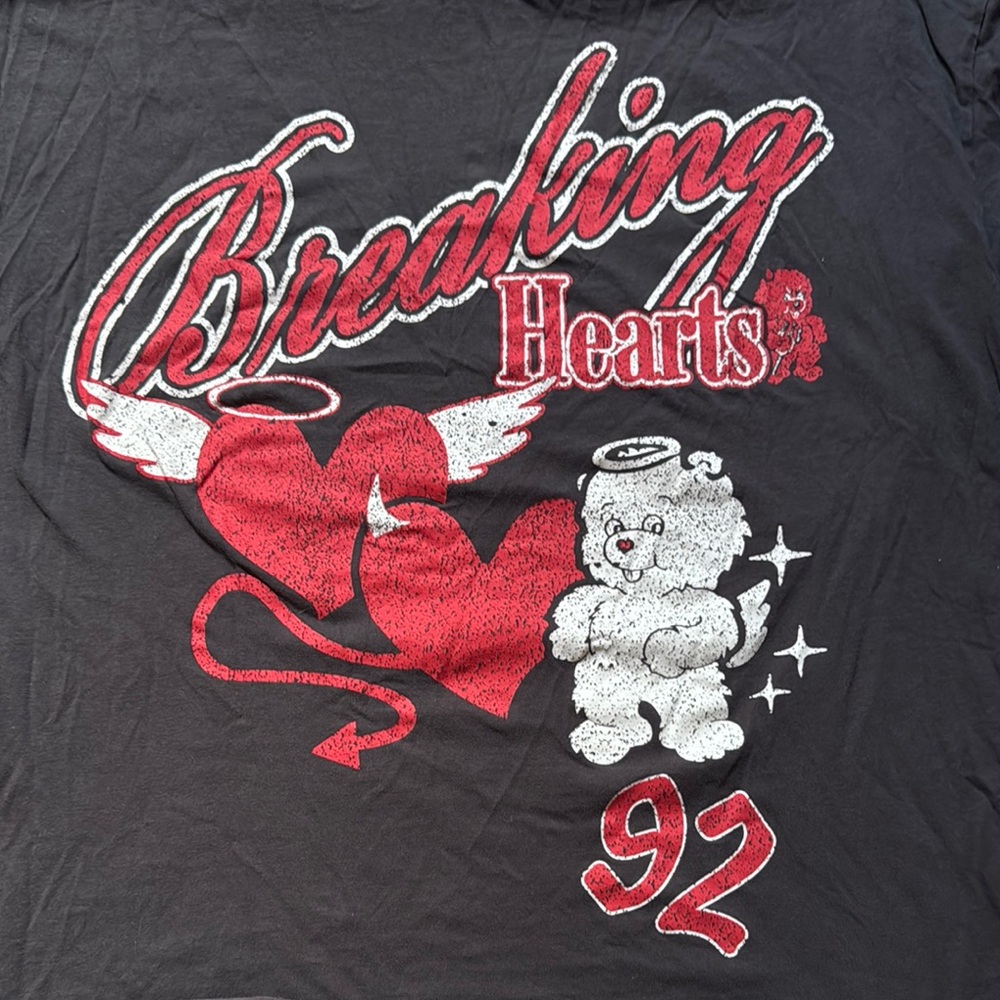 H&M Black and Red Graphic Tee